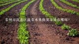 泰州市高港区蔬菜水果批发市场在哪呢？杭州水果蔬菜批发市场在哪里啊？