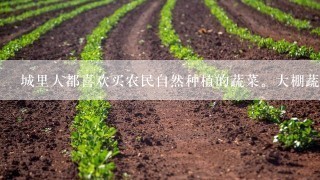 城里人都喜欢买农民自然种植的蔬菜。大棚蔬菜与自然