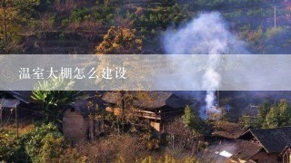 温室大棚怎么建设