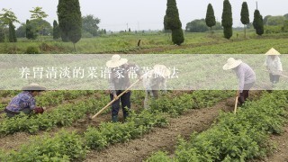 养胃清淡的菜谱家常菜做法