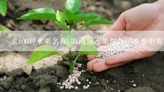 求100种水果名称,国内外水果都行。不要中英文对照