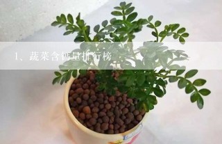 蔬菜含钙量排行榜