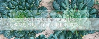 水果店常用的保鲜冷藏柜有哪些