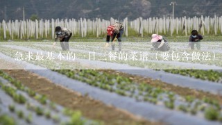 急求最基本的一日三餐的菜谱（要包含做法），要最简单的！（最好避免生肉）