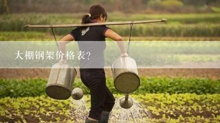 大棚钢架价格表？