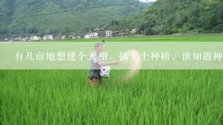 有几亩地想建个大棚，搞无土种植，谁知道种无土栽培蔬菜的投资和利润怎么样，最好有数字，谢谢！