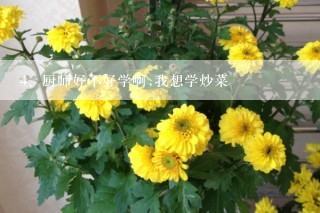 厨师好不好学啊,我想学炒菜