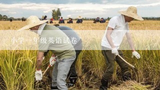 小学一年级英语试卷