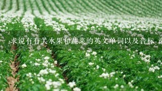 求说有有关水果和蔬菜的英文单词以及音标 谢谢了