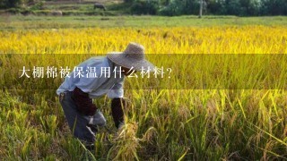 大棚棉被保温用什么材料？