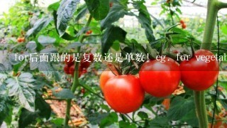 for后面跟的是复数还是单数！eg. for vegetable 要加S么！