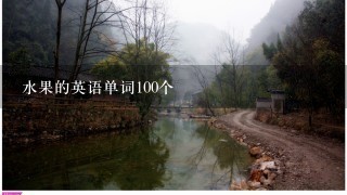 水果的英语单词100个