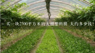 买一块2500平方米的大棚塑料膜 大约多少钱?