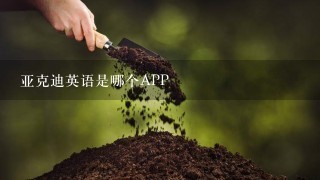 亚克迪英语是哪个APP