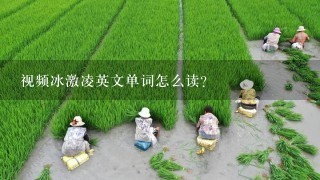 视频冰激凌英文单词怎么读？