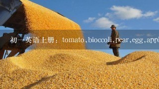 初1英语上册：tomato,bioccoli,pear,egg,apple,car