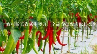 我叫杨玉省属牛要开1个副食批发店取什么名好?