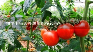 知乎上每天答题都能挣钱吗？