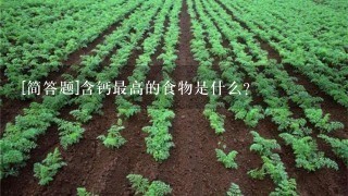 [简答题]含钙最高的食物是什么？