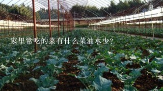 家里常吃的菜有什么菜油水少？