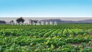 1年4季的时令蔬菜水果表