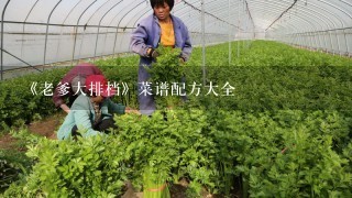 《老爹大排档》菜谱配方大全