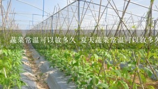 蔬菜常温可以放多久 夏天蔬菜常温可以放多久