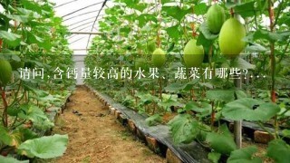 请问,含钙量较高的水果、蔬菜有哪些?...