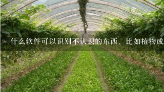 什么软件可以识别不认识的东西、比如植物或动物？