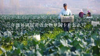 3年级外研版英语食物单词卡片怎么写