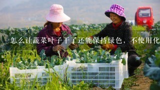 怎么让蔬菜叶子干了还能保持绿色，不使用化学方法，要能食用？