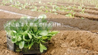 建造蔬菜大棚需要什么材料?