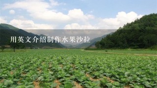 用英文介绍制作水果沙拉