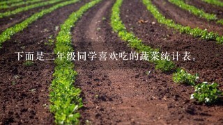 下面是2年级同学喜欢吃的蔬菜统计表。