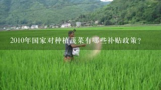 2010年国家对种植蔬菜有哪些补贴政策？