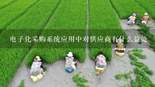 电子化采购系统应用中对供应商有什么益处