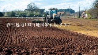 农村包地100亩地国家补助多少？