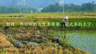 想找1些好听的女性水果茶，花式茶的名字，类似蓝色忧郁，清新佳人，欧露风情都太普通了，要诗意1点的