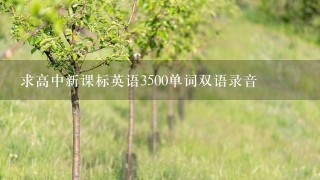 求高中新课标英语3500单词双语录音