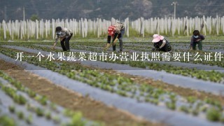 开1个水果蔬菜超市办营业执照需要什么证件？