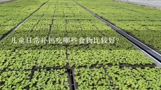 儿童日常补钙吃哪些食物比较好？