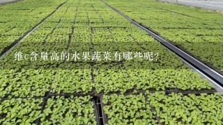 维c含量高的水果蔬菜有哪些呢?