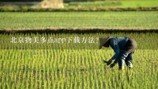 北京物美多点app下载方法？