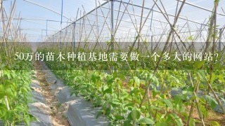 50万的苗木种植基地需要做1个多大的网站？投资多少钱？