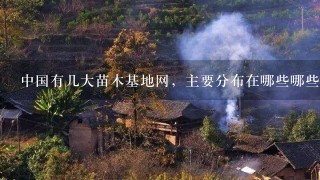 中国有几大苗木基地网，主要分布在哪些哪些地方省？