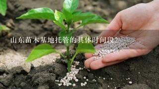 山东苗木基地托管的具体时间段?