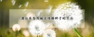 蒲公英苍耳豌豆传播种子的方法,第1图