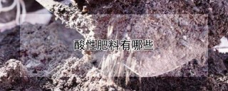 酸性肥料有哪些,第1图