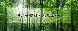 9月份移栽树木能活吗,第1图