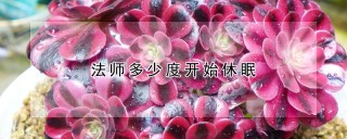 法师多少度开始休眠,第1图